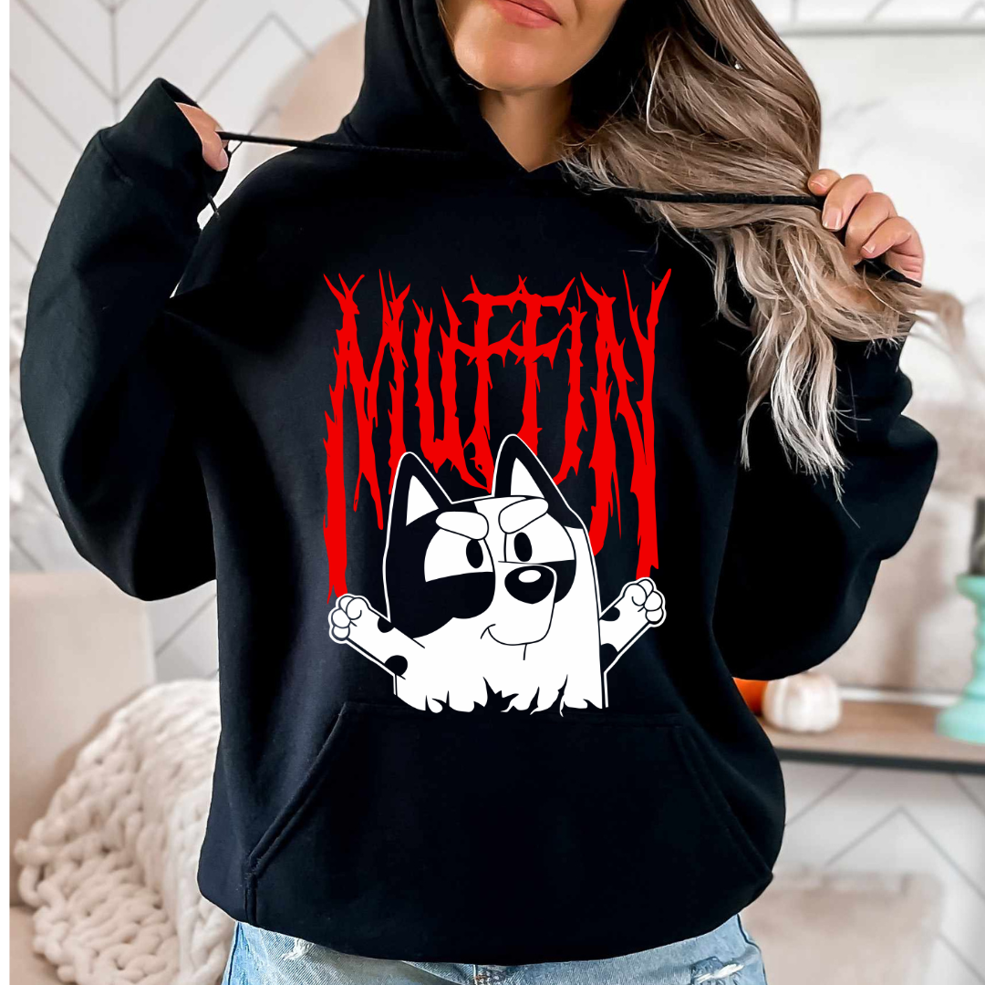 Black Crewneck Print Shirt