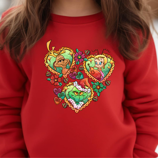 Grinch Tattoo Hearts - Kids