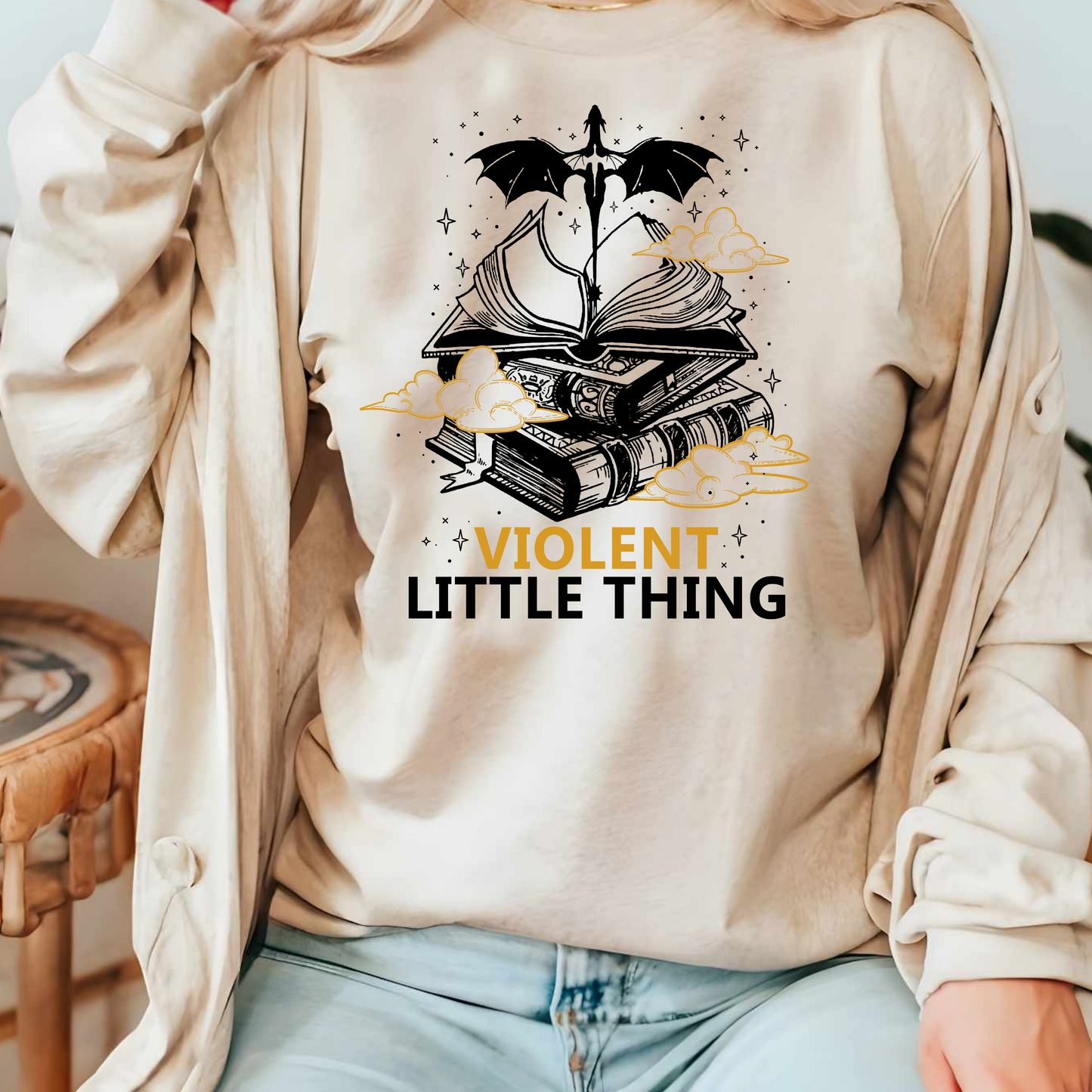 Violent Little Thing - Fourth Wing - Adult - Black Font